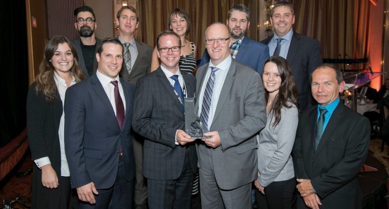 Falco Resources - President and CEO, Luc Lessard (centre right).