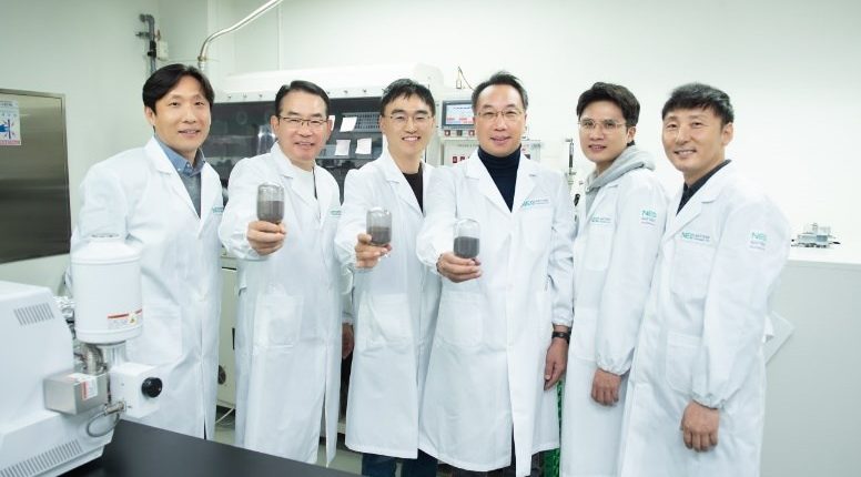 NEO Battery Materials - President and CEO, Spencer Huh (third from right).