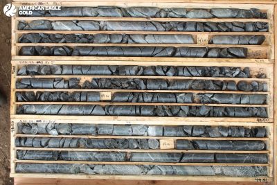American Eagle Gold - Core samples from NAK drilling in B.C.